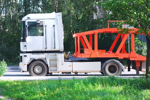 Secure locked skip ensuring safe waste disposal in Pinner