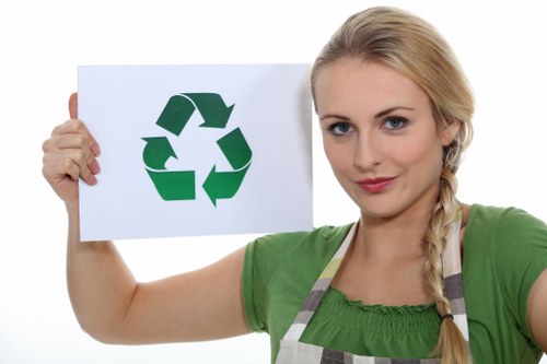 A recycling center handling waste from skip bins in Pinner.